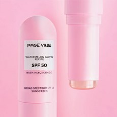 PAGE VINE 西瓜煙酰胺高光防晒棒 SPF50 滋潤提亮, 1個, 西瓜紅防晒棒（僅供銷售，禁止國內,15g