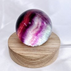 ₍мσσи_нασ ᙏ̤̫͚ ₎紅74 螢石球 5.2cm 環狀千層 星空光 絲質 山行紋 五光十色 紫螢石 綠螢石