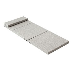 多功能折疊睡墊 亞麻面料 舒適耐磨 抗靜電 麻灰色