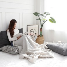 한스갤러리 모던 목화솜 108배 대형 절방석 3colors 2sizes, 스트라이프, 60x90cm