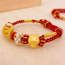 儒家寶寶 彌月金飾 黃金手繩 純金9999 抱福蛇 花鈿蛇 生肖編織手繩/手鏈 重量級彌月飾品滿月禮