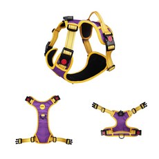 강아지 충전식 LED 하네스 강아지 가슴줄, 1개, 퍼플