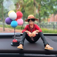 【TangZhen】자동차꾸미기 장식품 자동차 장식품 액세서리 왕홍 핸드메이드 생일 선물 소년 2021형 도로 눈보라 남자차 장식품, */홍루비+컬러풍선, 1개