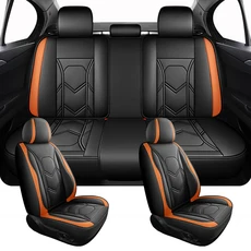 Renault Duster Captur Megane 3 4 Arkana Kadjar Fluence Talisman 자동 인테리어 액세서리 용 PU 카시트, 07 Stanard-Orange