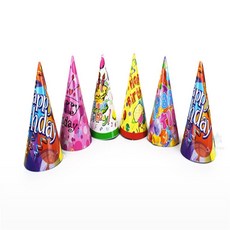 까치스 파티용 종이 꼬깔모자 6P 게임용꼬깔모자