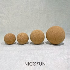 NICOFUN 11cm 天然軟木 按摩球 筋膜球 瑜珈球, 1入, B.(直徑9cm)1入