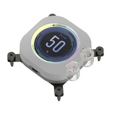 CORSAIR XC7 RGB 엘리트 LCD CPU 워터 블록 - 480x480 IPS LCD 스크린 - 31 RGB LED - USB-C - 인텔® LGA 1700 AMD