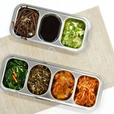 업소용 삼구사구 스텐찬기 나눔접시 식당접시 소스그릇, 스텐간식접시 3구 KSS