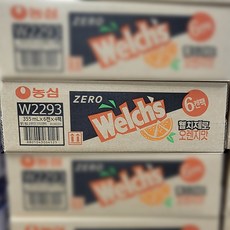 농심 웰치 제로 오렌지맛 캔, 24개, 355ml