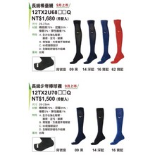 《飛躍》美津濃12長統棒壘襪12TX2U68長統少年棒球襪, 少年棒壘襪20～23cm,09黑, 1個