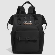 DFMEI 媽咪包多功能母嬰包便攜式多用途大容量防水媽媽包帶娃出行待產包, 黑色