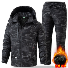 [ANYOU]겨울 남성 여성 방풍 방수 기모 보온 스크래치 방지 내마모 방한복 아웃도어 작업복 상하복 세트