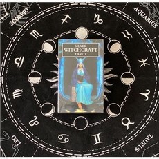 女巫卡塔牌屋 10.3*6cm銀白女巫塔羅牌 桌遊 卡牌遊戲 英文桌遊 占卜Silver Witchcraft Ta, 銀白巫術塔羅牌, 1個