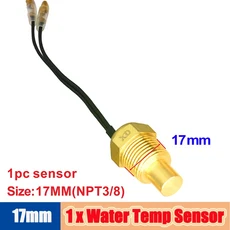 LED전구 센서가 있는 자동 온도계 18 NPT 52mm LED 디지털 오일 온도 표시기 PSI 오일 압력 검정 게이지 가솔린 차량용, [05] 1 X 17mm Sensor