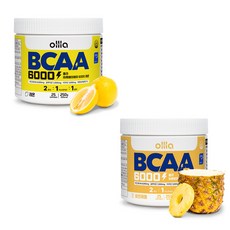 [1+1] 올라 BCAA 6000 맛있는 아미노산 보충제, 레몬파인애플, 2개, 250g