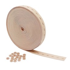 만다라 공예 바지 허리띠 재봉 및 DIY 공예를 위한 3/8인치 흰색 탄성 밴드 스풀 - 71야드 플랫 패브릭 스트랩 니트 가발용, Nude, 1.5 Inches 50 Yards, 1개
