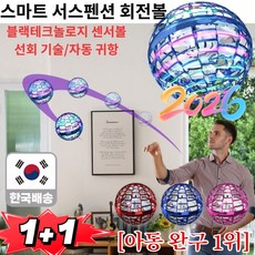 1+1 [KC인증 ] 회전 부유 비행 공 선회 공중부양 장난감 스마트 센서 매직볼 자동 귀항/자동 장애물 회피, [특가1+1] 블루*2