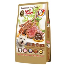 Pets Corner 沛克樂 全齡犬用 頂級天然糧 保護皮膚低敏餐 狗乾糧 小顆粒, 羊肉 + 蔓越莓 + 鴨肉, 15kg, 1袋