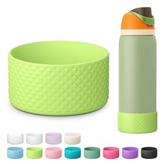 ECLATIS BeON 온Sky 스카이 Owala 물병용 실리콘 부츠 1.2L40온스 Fr2E(넓음)Sip/Twist/Flip 스테인리스 스틸 물병 액세서리용 미끄럼 방지, 40온스, 초록색