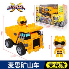 台灣熱賣 正版迷你特工隊 恐龍力量 變形合體 炫龍機甲獸王 力量機器人玩具, 【麥克斯】麥思礦山車, 1個