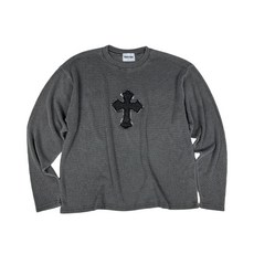 스케이터락 SK8ER ROCK Classic Cross Pigment Oversized Knit Charcoal