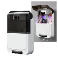 멀티 수저통 벽걸이 UV수저 건조기 USB 충전 무타공 설치 식세기수저통, 블랙