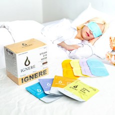 이그네르 온열안대 스팀 아이 마스크 믹스 (유기농 오일 함유), 1박스, 20개입