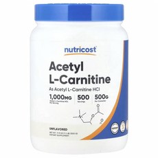 Nutricost 아세틸 L-카르니틴 무맛 500g(1.1lb) NCS-57533, 1개