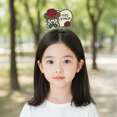 씨엘토퍼 스승의날 어린이집 유치원 카네이션 머리핀 토퍼, 감사해요, 1개, 핑크(여자)