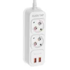 부엉이 클릭 멀티탭 USB 2포트 2구 Q2, 1개, 1.5m, 로즈골드