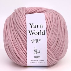 착하면 50g 뜨개실 얀월드 얀메이크, 1개, 087. 딸기우유 50g