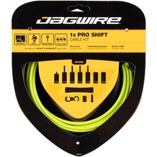 Jagwire - 범용 1x 프로 시프트 키트 | 도로 MTN 및 그래블 바이크용 SRAM 시마노 시프터 호환 스텔스 블랙, 초록색