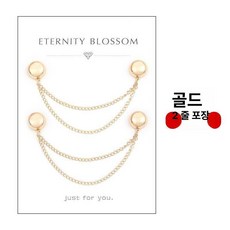 바지 셔츠 정장 옷 청 밑단 끌림 발목 고정 클립 자석형 집게, 골드 2줄