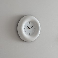베이글 미니 무소음 벽시계, 화이트
