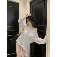 pusumede 臺灣出貨 防曬衣 女 夏季新款 辣妹 罩衫 寬鬆 防紫外線 冰絲 薄款 長袖 T恤 ins 上衣