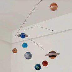 태양계 행성 모빌 과학 플래닛 남자아이방 우주 포함 행성모빌 별자리 드림캐쳐 장식 대형, 1개, 대형 행성 행잉 장식