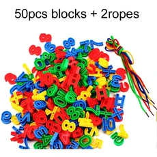 몬테소리 장난감 어린이를위한 교육 조기 학습 기하학 블록 스레딩 버튼 장치 두뇌 훈련 TMZ, 01 50SZ 2S