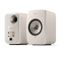 KEF LSX II LT Hi-Fi 主動式喇叭 4吋同軸音響 藍牙數位串流 公司貨保固2年, 岩石白,加購KEF P1喇叭架 黑銀兩色請註記