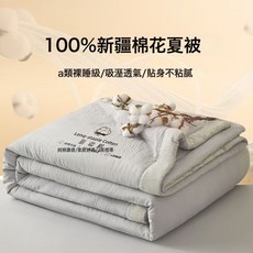 A類新疆全棉棉花夏被子空調被夏涼被純棉被芯春秋被棉絮可機洗, 淺灰【100%新疆長絨棉填充呵護肌膚】