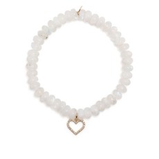 시드니에반 14K 옐로 골드 문스톤 다이아몬드 브레이슬릿