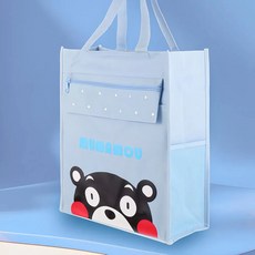 투니스 귀여운 캐릭터 프린팅 펜 파우치, 프리사이즈, 블루 곰돌이