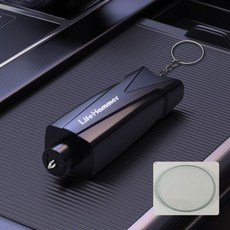 차량용 망치 테스트유리 차량 탈출 비상용 스틱, 블랙, 1개