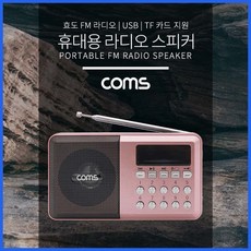 효도 라디오 휴대 스피커 Pink bbr+UW5FdP, 단일, 단일