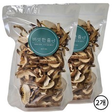 버섯한줌 산채인 국내산100% 무농약 건조표고버섯 슬라이스, 2개, 100g