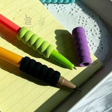 Kmio 애벌레 펜그립 세트 애벌레그립, 8p 블랙