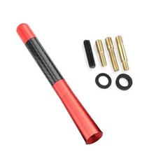 블랙 자동차 루프 안테나 카본 파이버 숏 롱 신호 강화 라디오, 2. red