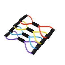 8자 텐셔너 오프숄더 미등신기 어깨 목 스트레치 밴드 스트링 가정용 등판 트레이닝 피트니스기, 보여진 바와 같이, 색상무작위여덟문자당겨로프
