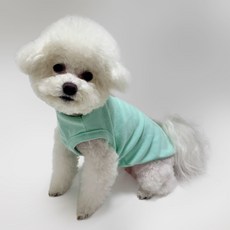 스타일독 메리 골지 나시 강아지옷, 1개, 민트