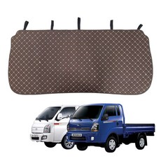 포터2 봉고3 통풍시트커버 오염방지 운전석 조수석, 더블캡 2열 바닥시트, 블랙x와인, 1개