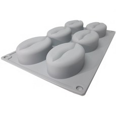 큰 커피콩 실리콘몰드 6구, 몰드색상랜덤